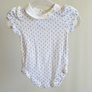 JANIE AND JACK | Blue and Yellow Floral Bodysuit